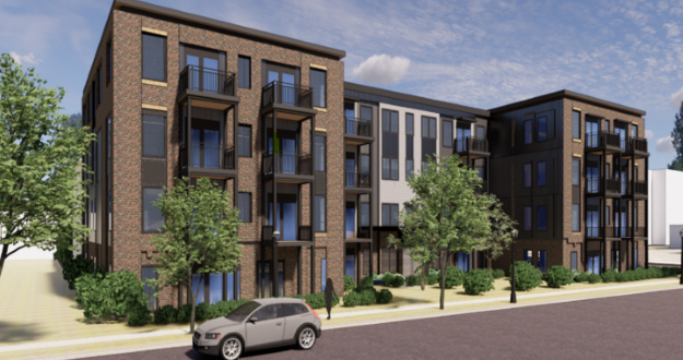 illustration of 525 mainstreet housing development