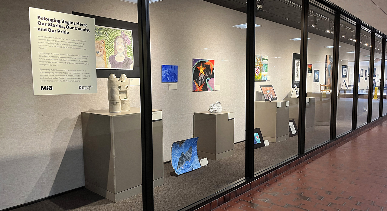Artwork on display in a gallery.