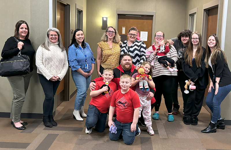 amanda with her support family