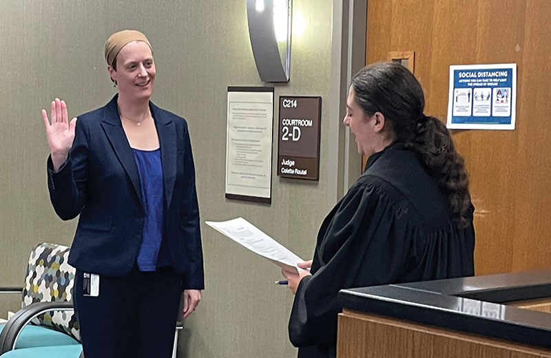 julia durst swearing in