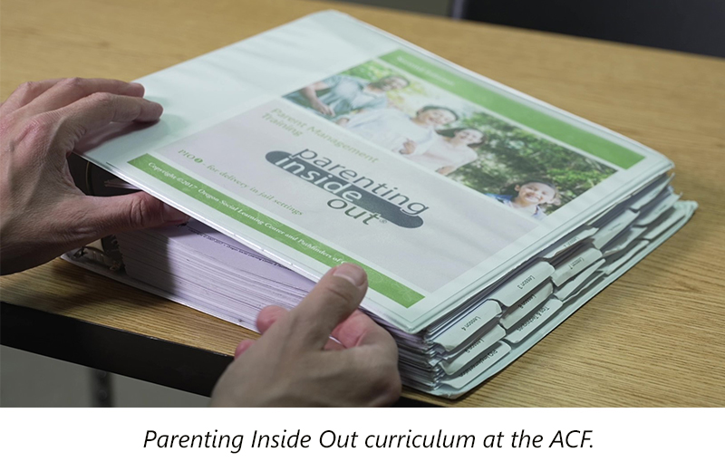 parenting binder on a table