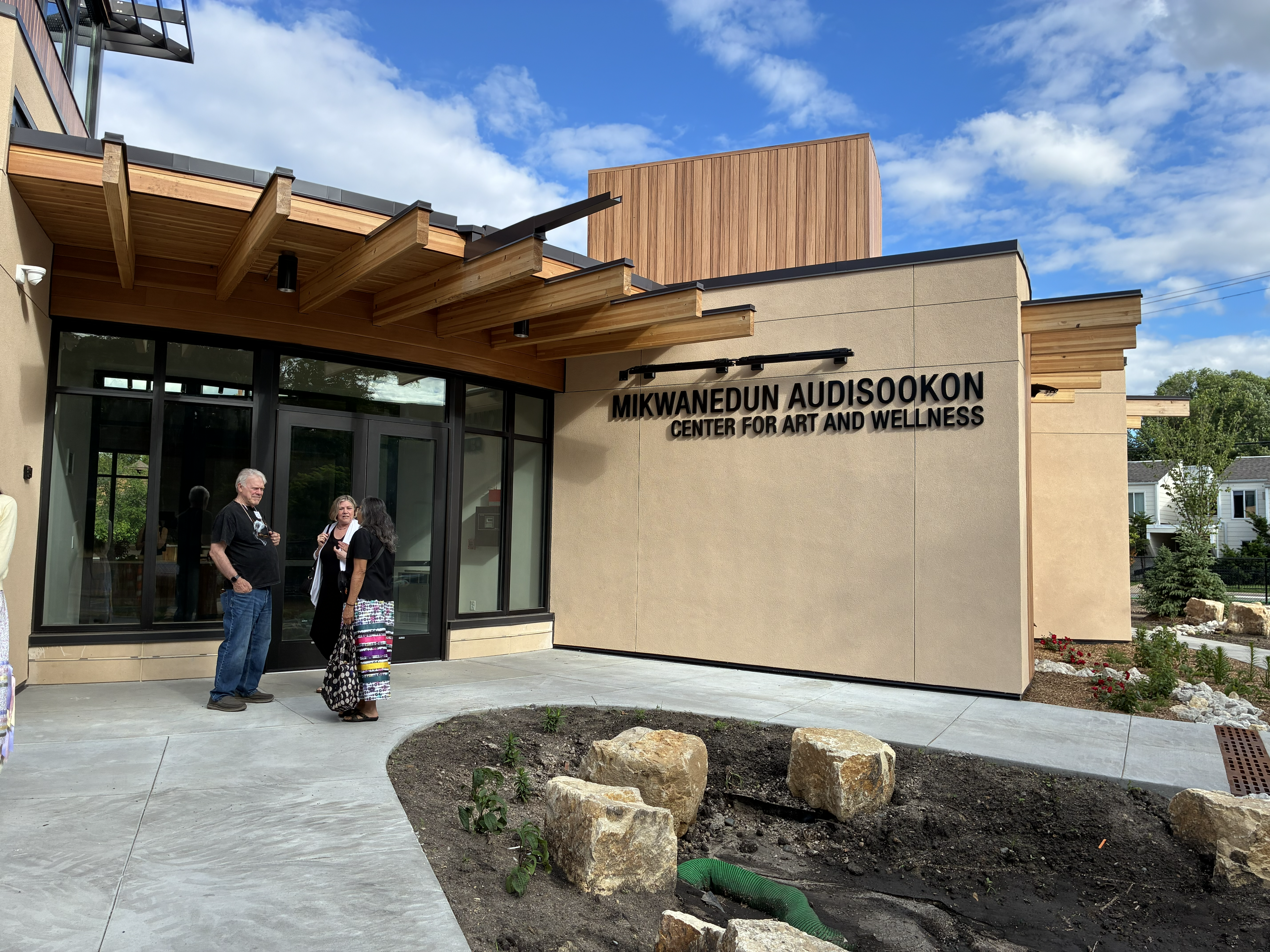 Outside the Mikwanedun Audisookon Center 
