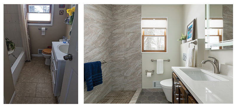 before and after bathroom