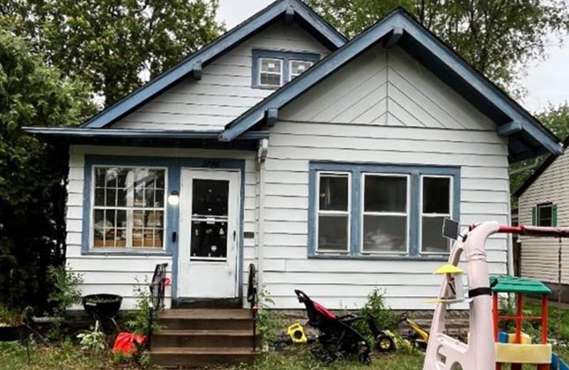 Outside of a single family home.